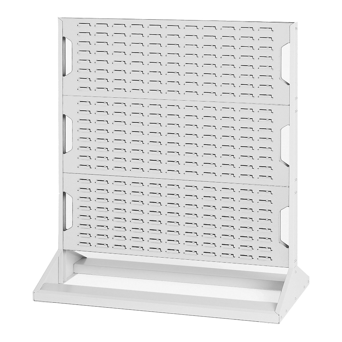 Bott Perfo Louvre Panel Rack | 1125mm High, Bott Perfo Louvre Panel Rack | 1125mm High, Bott Perfo Louvre Panel Rack | Single Sided | 1125h x 1000w x 550d mm | Without Boxes | Light Grey-0