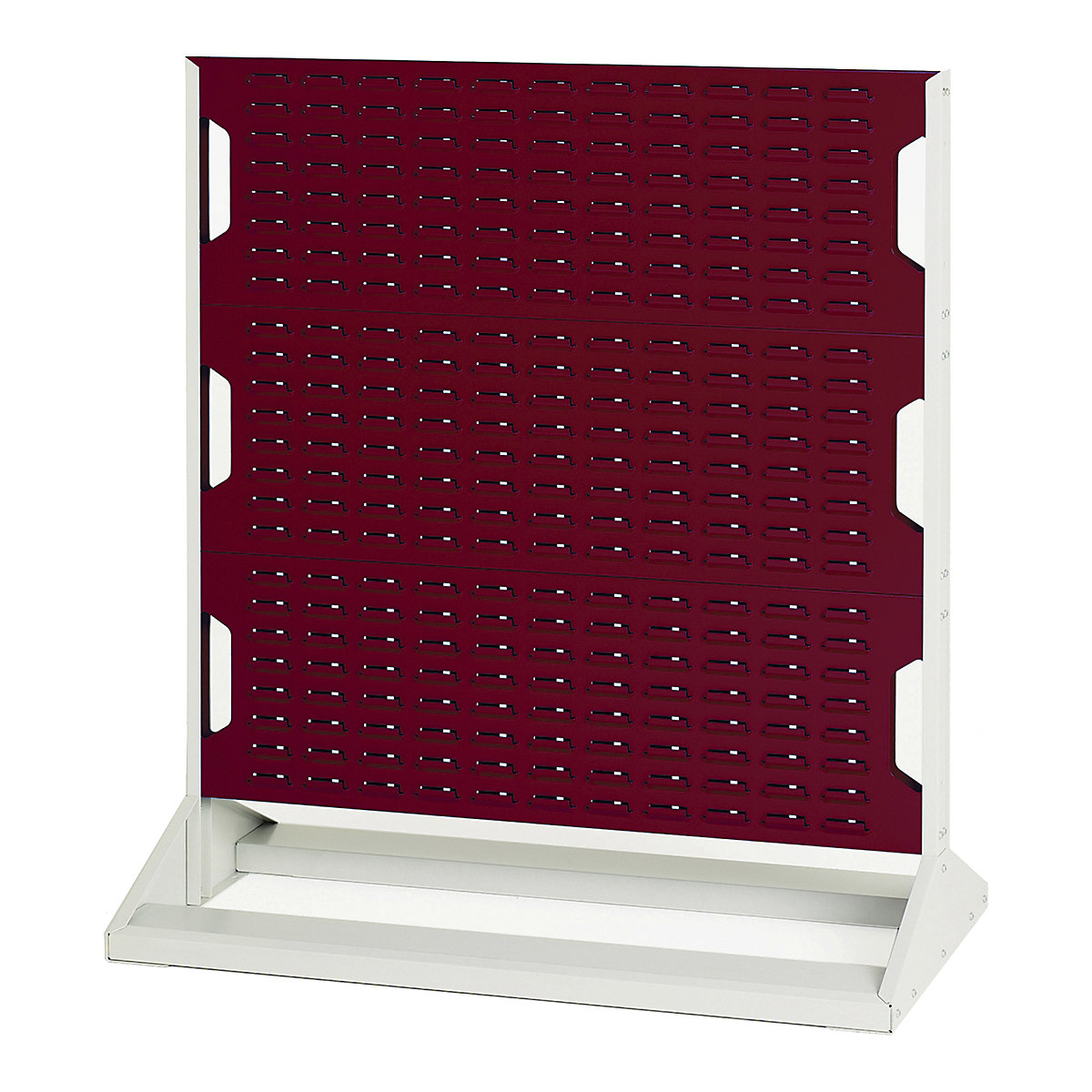 Bott Perfo Louvre Panel Rack | 1125mm High, Bott Perfo Louvre Panel Rack | 1125mm High, Bott Perfo Louvre Panel Rack | Single Sided | 1125h x 1000w x 550d mm | Without Boxes | Red-0