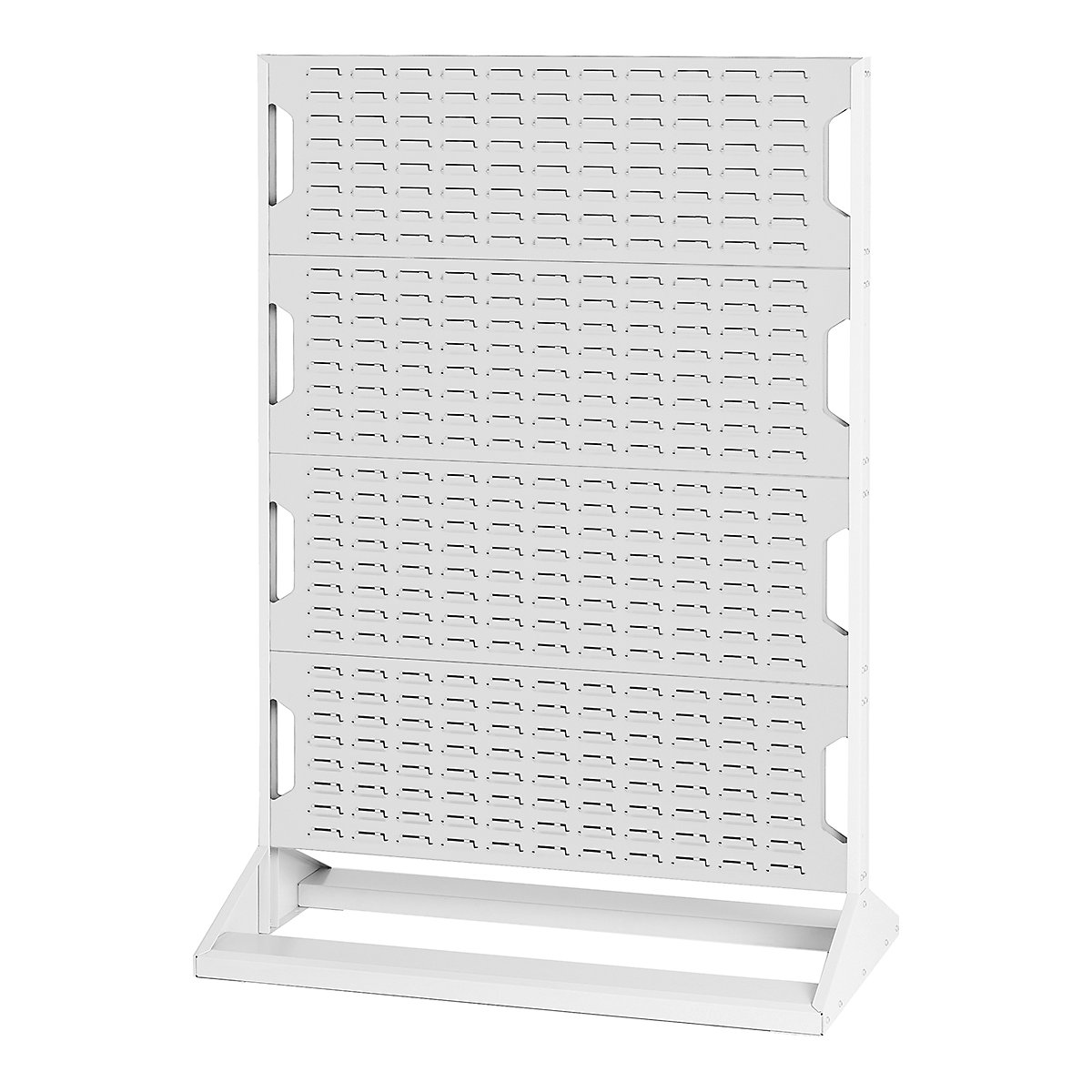 Bott Perfo Louvre Panel Rack | 1450mm High, Bott Perfo Louvre Panel Rack | 1450mm High, Bott Perfo Louvre Panel Rack | Double Sided | 1450h x 1000w x 550d mm | Without Boxes | Light Grey-0