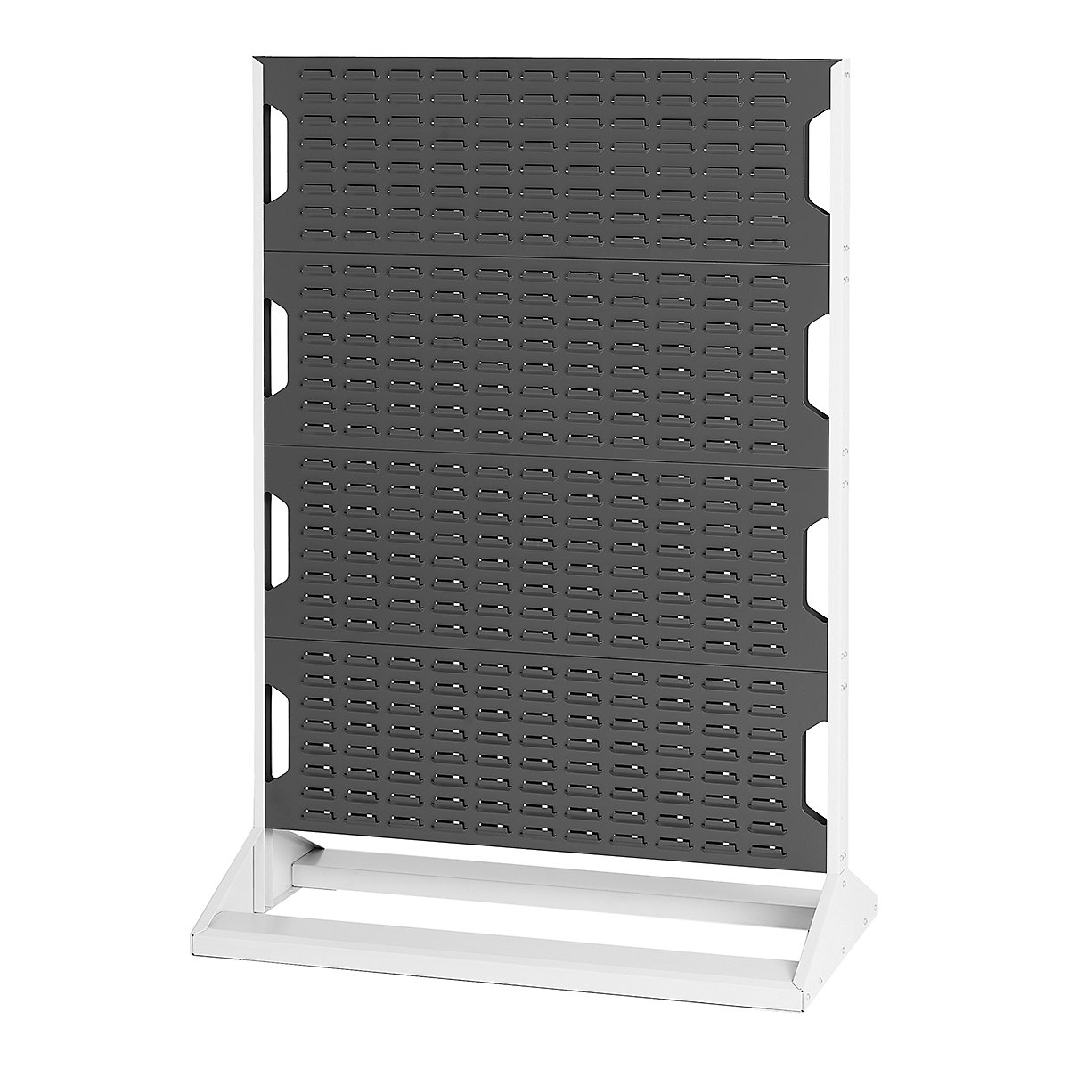 Bott Perfo Louvre Panel Rack | 1450mm High, Bott Perfo Louvre Panel Rack | 1450mm High, Bott Perfo Louvre Panel Rack | Double Sided | 1450h x 1000w x 550d mm | Without Boxes | Anthracite Grey-0