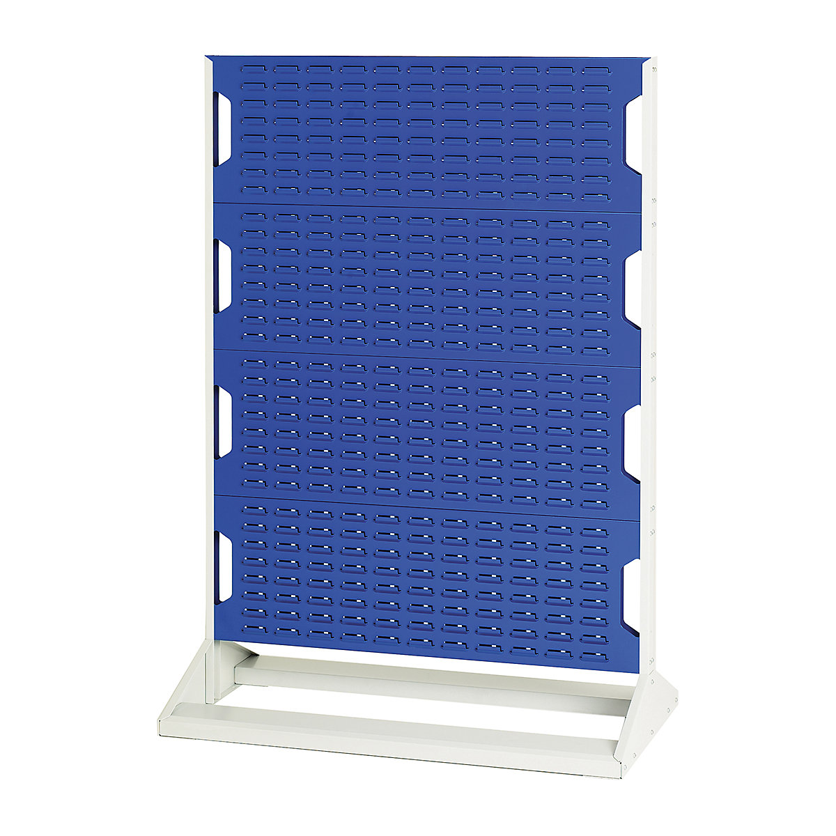 Bott Perfo Louvre Panel Rack | 1450mm High, Bott Perfo Louvre Panel Rack | 1450mm High, Bott Perfo Louvre Panel Rack | Single Sided | 1450h x 1000w x 550d mm | Without Boxes | Blue-0