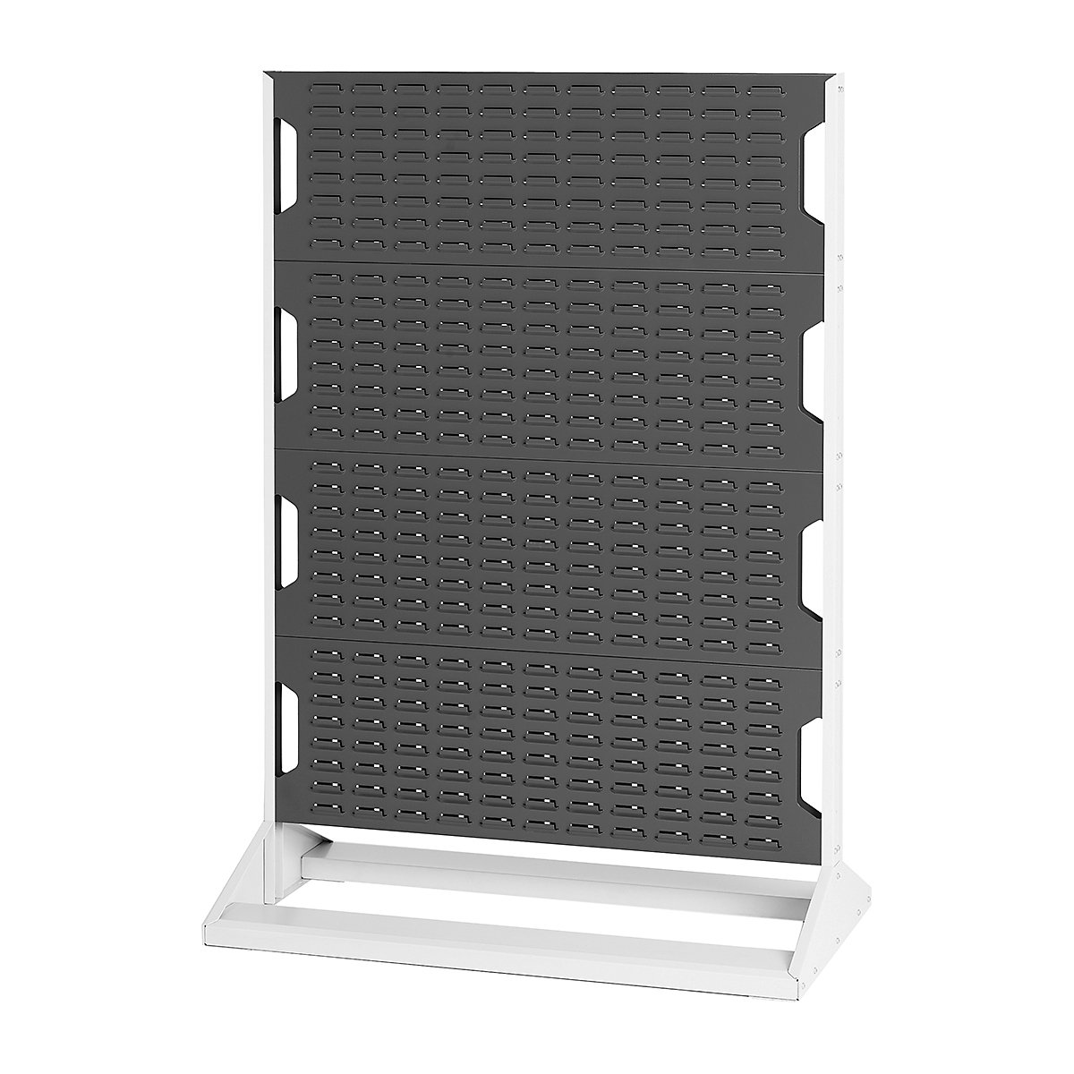 Bott Perfo Louvre Panel Rack | 1450mm High, Bott Perfo Louvre Panel Rack | 1450mm High, Bott Perfo Louvre Panel Rack | Single Sided | 1450h x 1000w x 550d mm | Without Boxes | Anthracite Grey-0