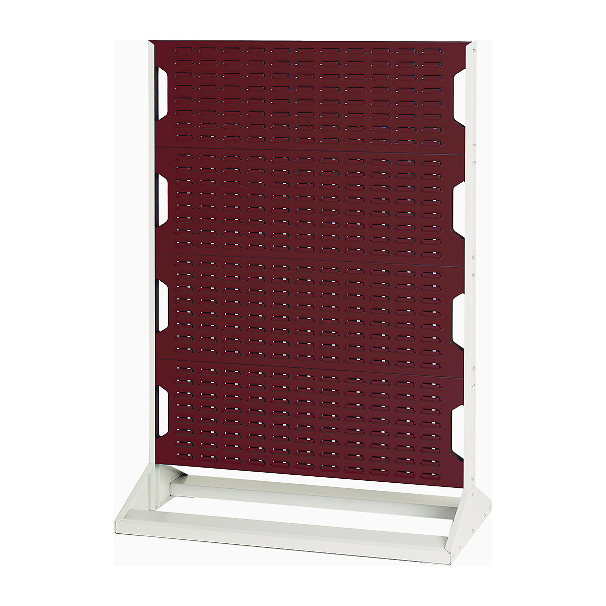 Bott Perfo Louvre Panel Rack | 1450mm High, Bott Perfo Louvre Panel Rack | 1450mm High, Bott Perfo Louvre Panel Rack | Single Sided | 1450h x 1000w x 550d mm | Without Boxes | Red-0
