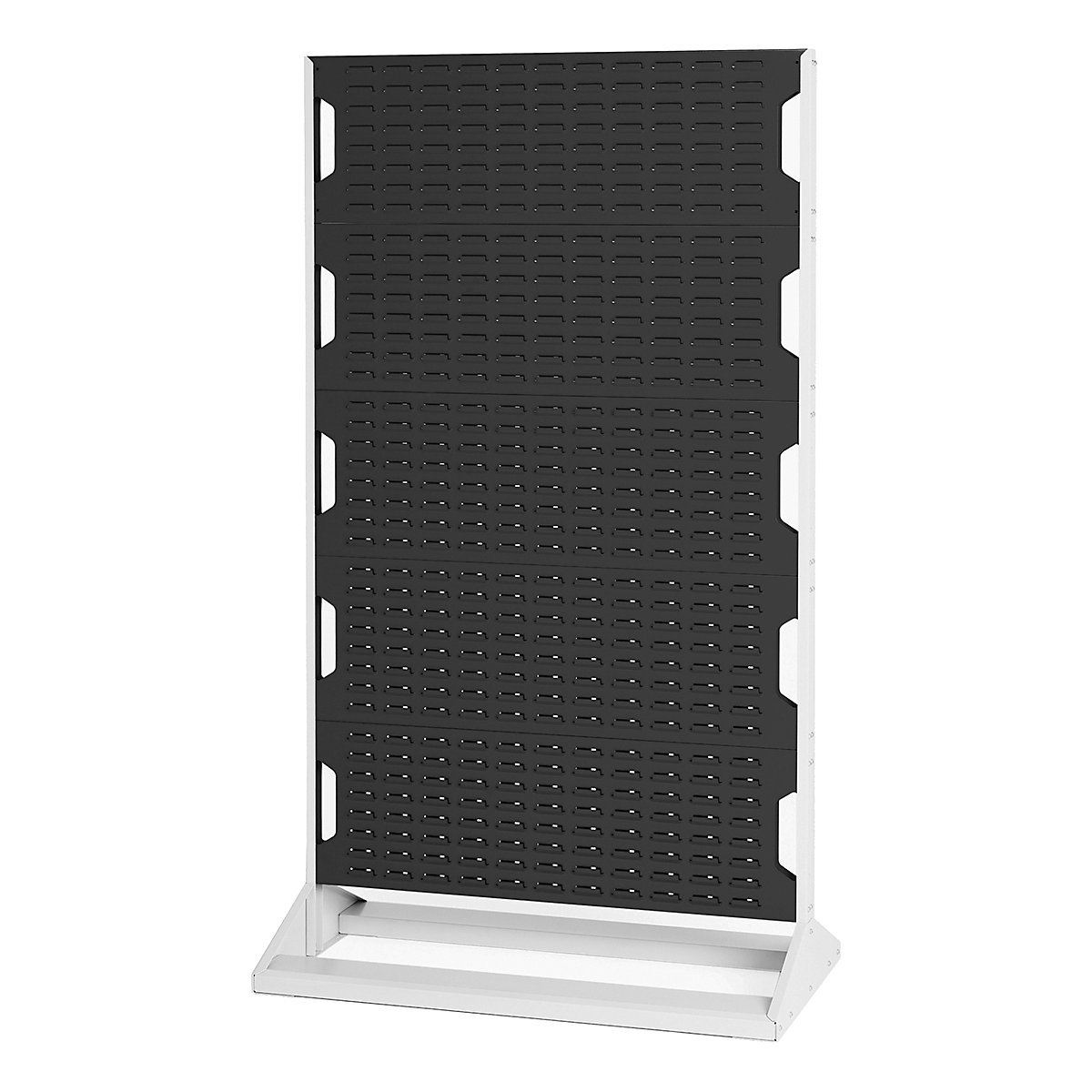 Bott Perfo Louvre Panel Rack | 1775mm High, Bott Perfo Louvre Panel Rack | 1775mm High, Bott Perfo Louvre Panel Rack | Single Sided | 1775h x 1000w x 550d mm | Without Boxes | Anthracite Grey-0