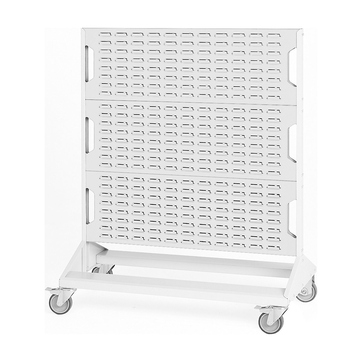 Bott Perfo Louvre Panel Trolleys, Bott Perfo Louvre Panel Trolleys, Bott Perfo Louvre Panel Trolley | Double Sided | 1250h x 1000w x 550d mm | Without Boxes | Light Grey-0