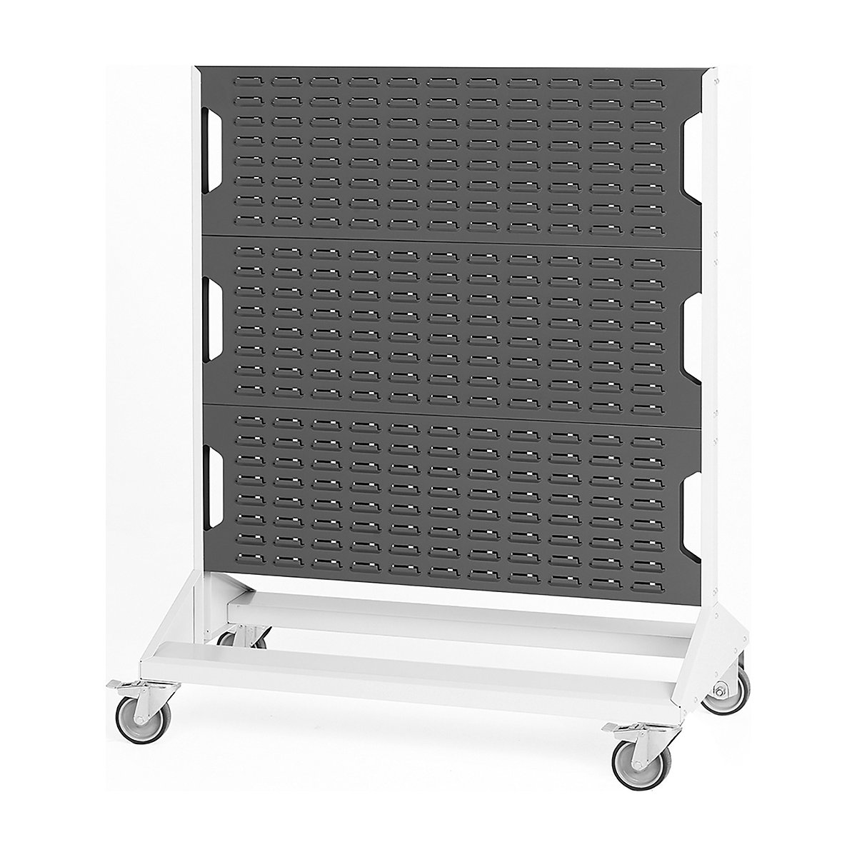 Bott Perfo Louvre Panel Trolleys, Bott Perfo Louvre Panel Trolleys, Bott Perfo Louvre Panel Trolley | Double Sided | 1250h x 1000w x 550d mm | Without Boxes | Anthracite Grey-0