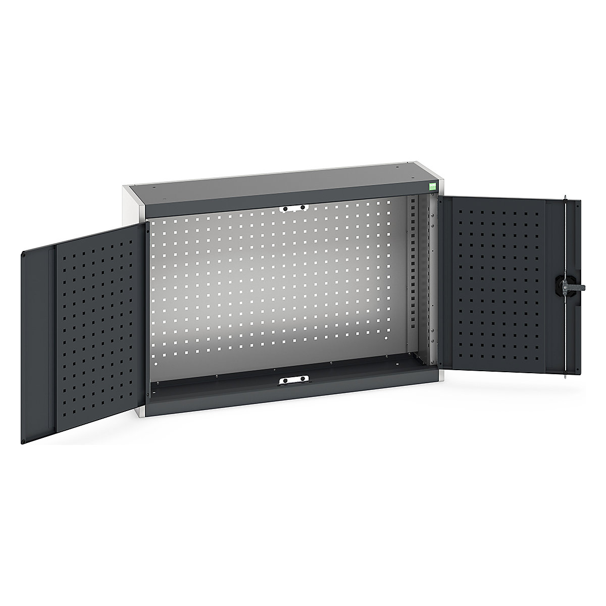 Bott Perfo Wall Cupboards, Bott Perfo Wall Cupboards, Bott Perfo Wall Cupboard | 700h x 1050w x 325d mm | Perforated Door & Back | Cupboard Only | Dark Grey Doors | Light Grey Housing-0