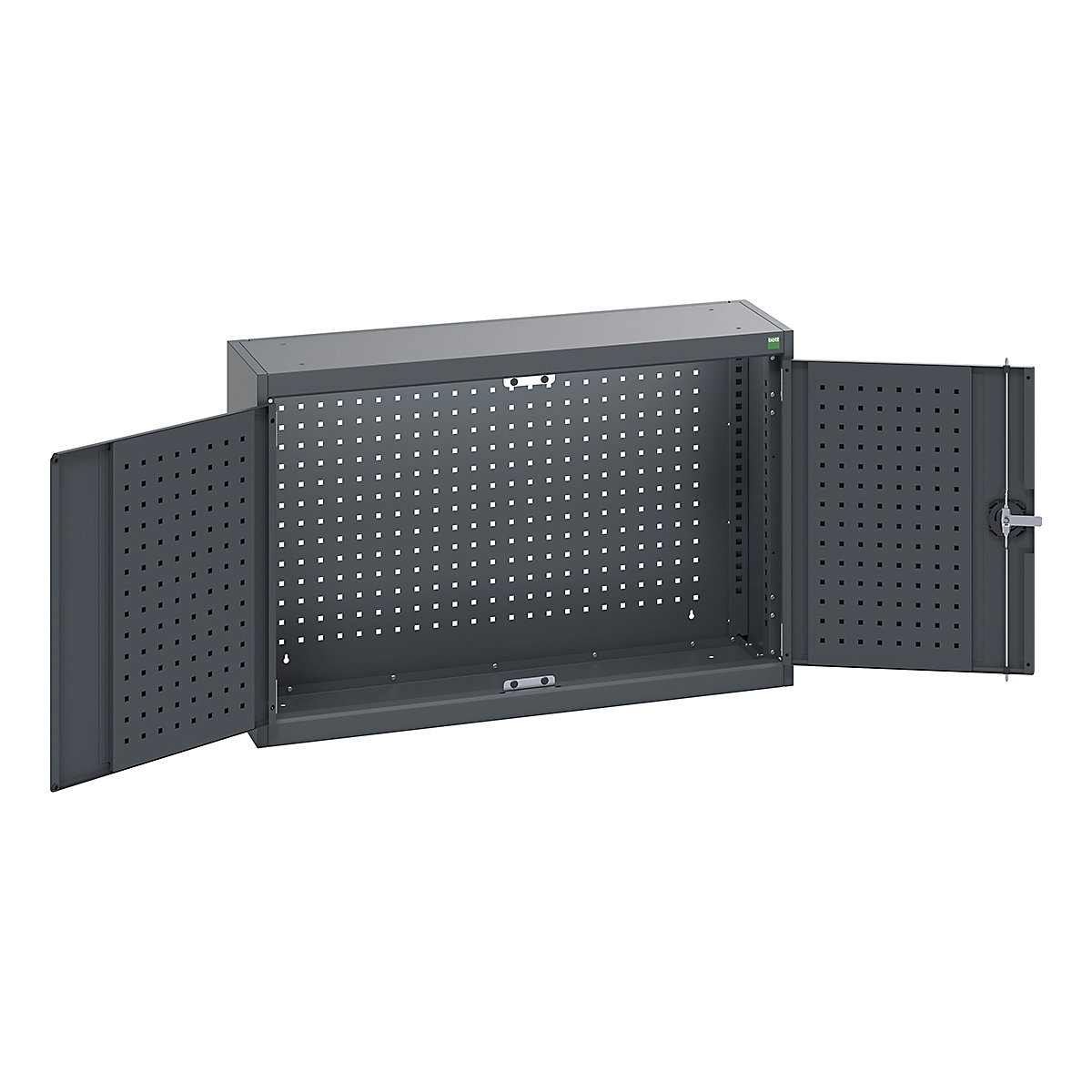 Bott Perfo Wall Cupboards, Bott Perfo Wall Cupboards, Bott Perfo Wall Cupboard | 700h x 1050w x 325d mm | Perforated Door & Back | Cupboard Only | Dark Grey Doors | Dark Grey Housing-0