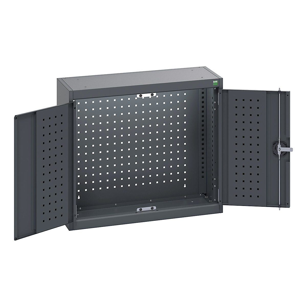 Bott Perfo Wall Cupboards, Bott Perfo Wall Cupboards, Bott Perfo Wall Cupboard | 700h x 800w x 325d mm | Perforated Door & Back | Cupboard Only | Dark Grey Doors | Dark Grey Housing-0