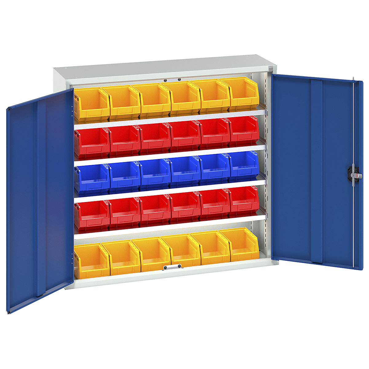 Bott Verso Bin Cupboards, Bott Verso Bin Cupboards, Bott Verso Bin Cupboard | 1000h x 1050w x 350d mm | 4 Shelves | 30 x No. 3 Bins | Blue-0