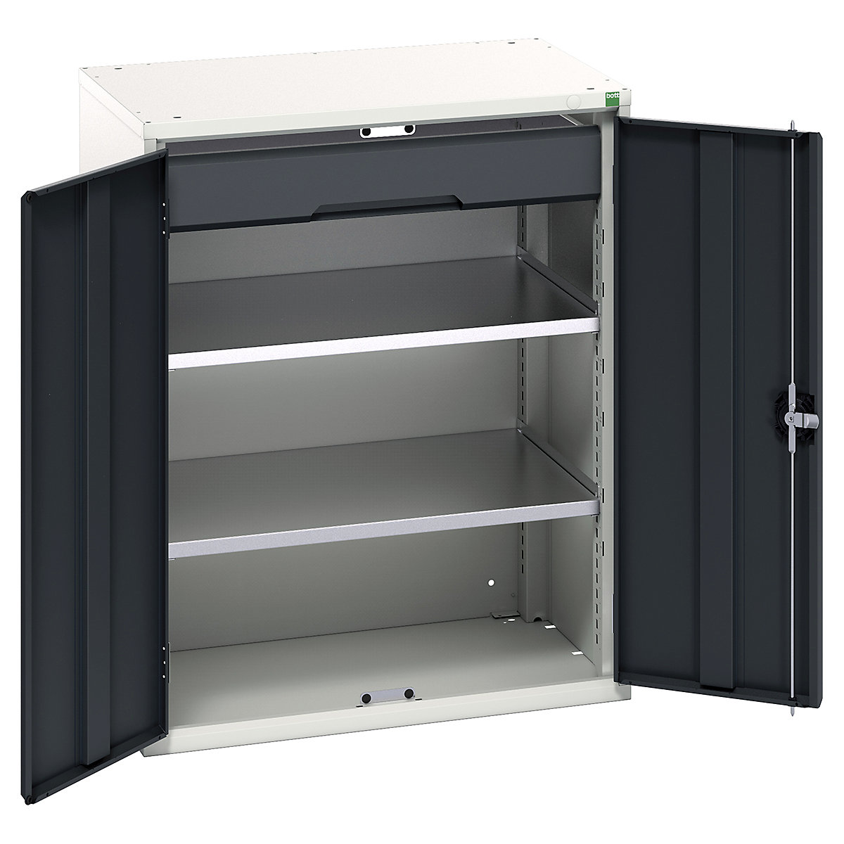 Bott Verso Kitted Cupboards, Bott Verso Kitted Cupboards, Bott Verso Kitted Cupboard | 1000h x 800w x 550d mm | 1 Drawers | 2 Shelves | Anthracite Grey-0