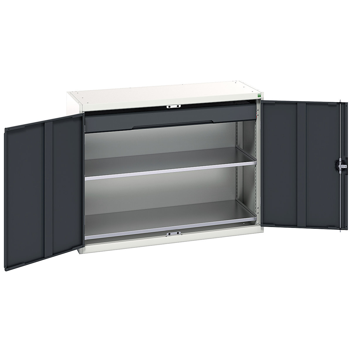 Bott Verso Kitted Cupboards, Bott Verso Kitted Cupboards, Bott Verso Kitted Cupboard | 1000h x 1300w x 550d mm | 1 Drawer | 2 Shelves | Anthracite Grey-0