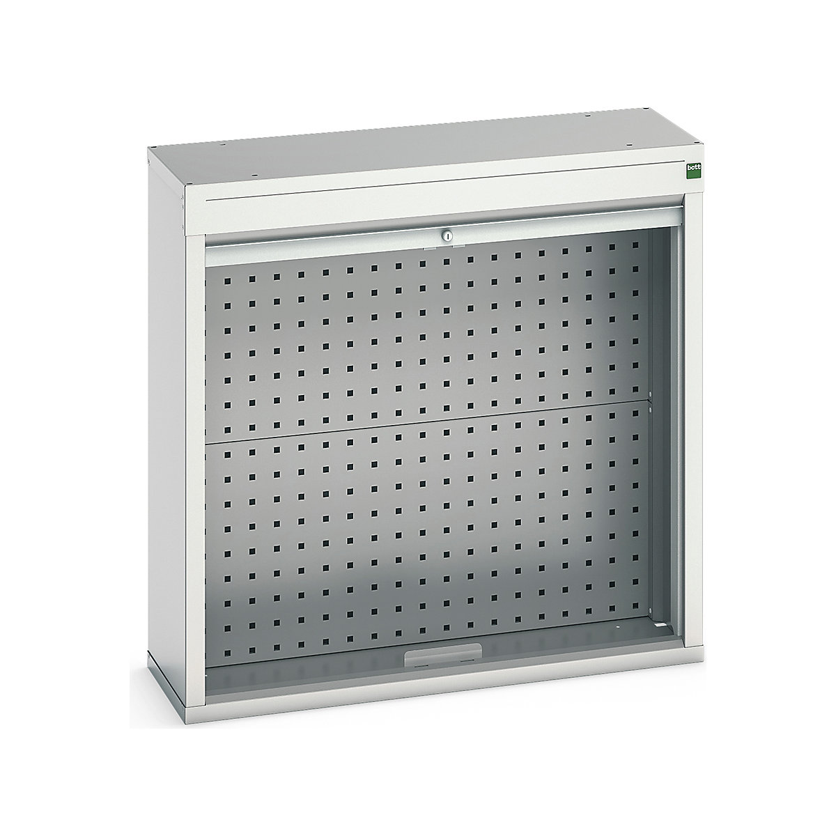 Bott Verso Roller Shutter Wall Cupboard, Bott Verso Roller Shutter Wall Cupboard, Bott Verso Roller Shutter Wall Cupboard | 800h x 800w x 350d mm | Perfo Backpanel | Light Grey-0