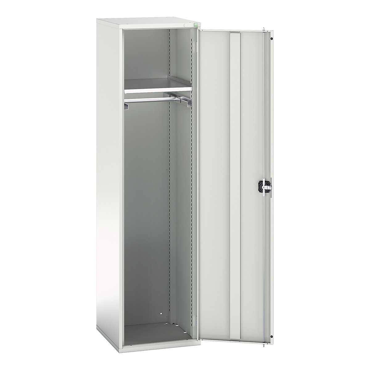 Bott Verso Workshop PPE Cupboards, Bott Verso Workshop PPE Cupboards, Bott Verso Workshop PPE Cupboards | 2000h x 525w x 550d mm | 1 Shelf | 1 Rail | Plain Doors | Light Grey-0