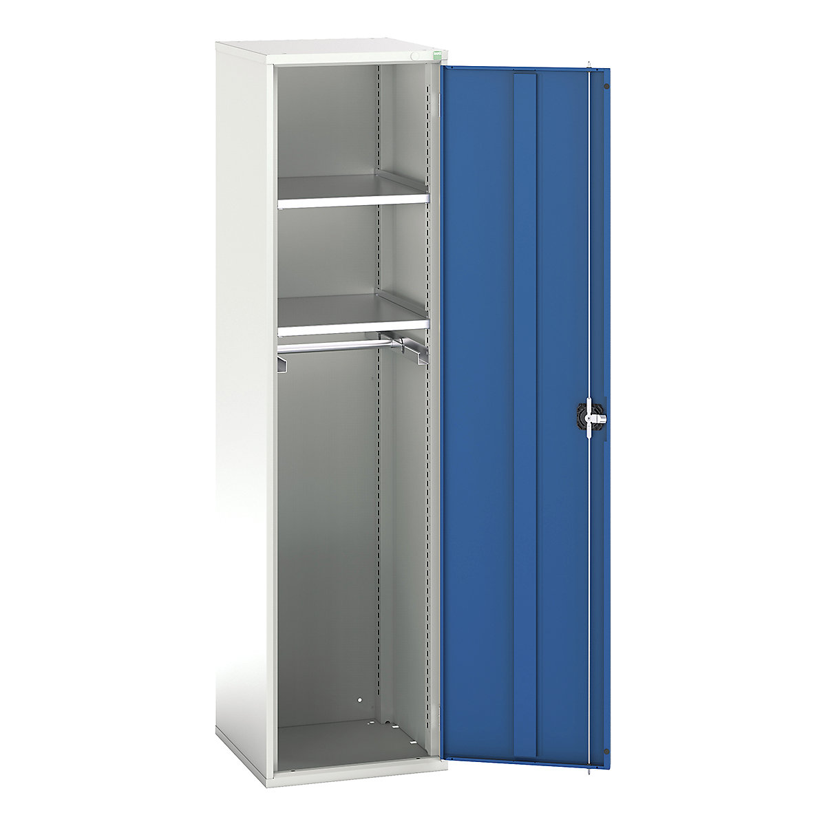 Bott Verso Workshop PPE Cupboards, Bott Verso Workshop PPE Cupboards, Bott Verso Workshop PPE Cupboards | 2000h x 525w x 550d mm | 2 Shelves | 1 Rail | Plain Doors | Blue-0