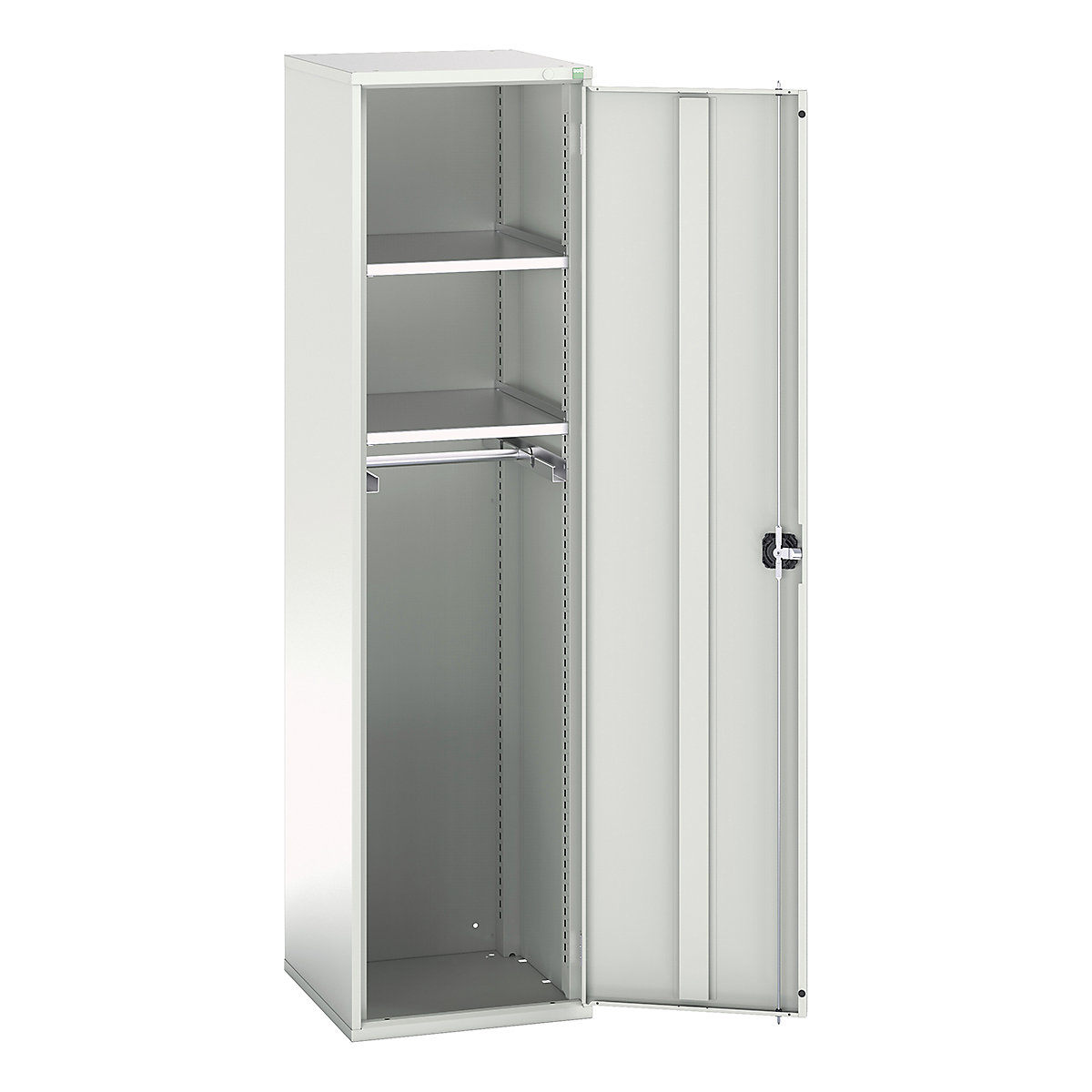 Bott Verso Workshop PPE Cupboards, Bott Verso Workshop PPE Cupboards, Bott Verso Workshop PPE Cupboards | 2000h x 525w x 550d mm | 2 Shelves | 1 Rail | Plain Doors | Light Grey-0