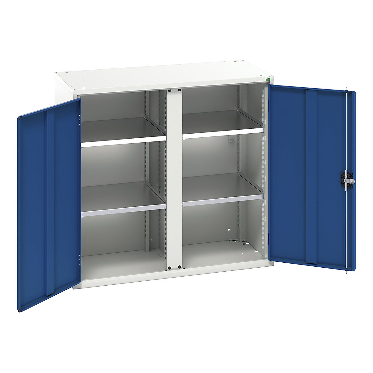 Bott Verso Workshop PPE Cupboards, Bott Verso Workshop PPE Cupboards, Bott Verso Workshop PPE Cupboards | 1000h x 1050w x 550d mm | 4 Shelves | Plain Doors | Blue-0