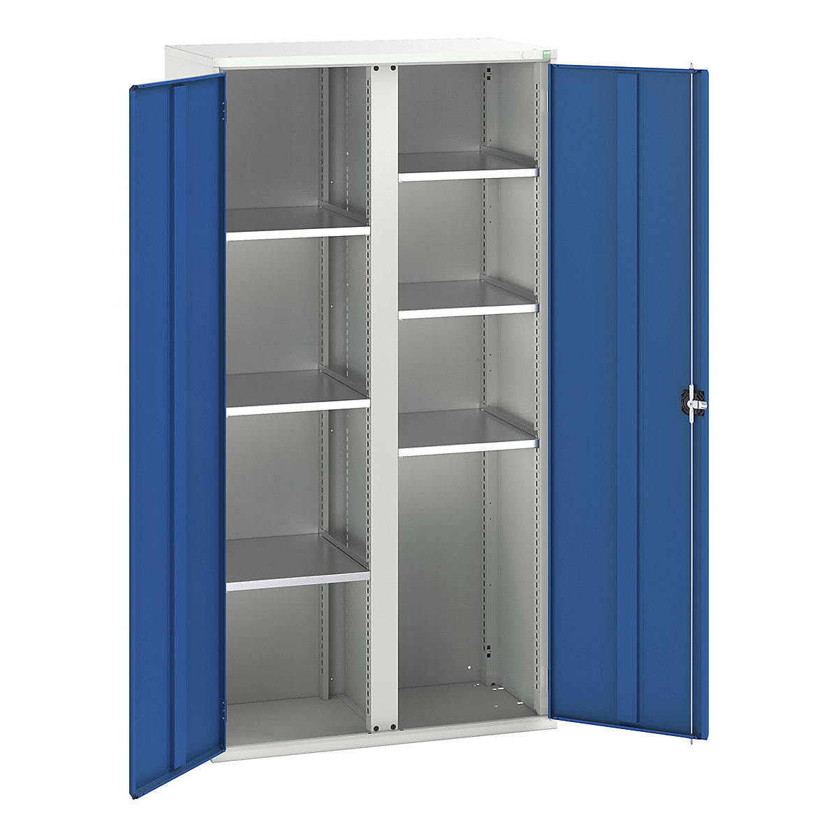 Bott Verso Workshop PPE Cupboards, Bott Verso Workshop PPE Cupboards, Bott Verso Workshop PPE Cupboards | 2000h x 1050w x 550d mm | 6 Shelves | Plain Doors | Blue-0