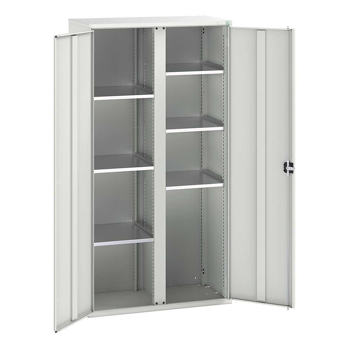 Bott Verso Workshop PPE Cupboards, Bott Verso Workshop PPE Cupboards, Bott Verso Workshop PPE Cupboards | 2000h x 1050w x 550d mm | 6 Shelves | Plain Doors | Light Grey-0