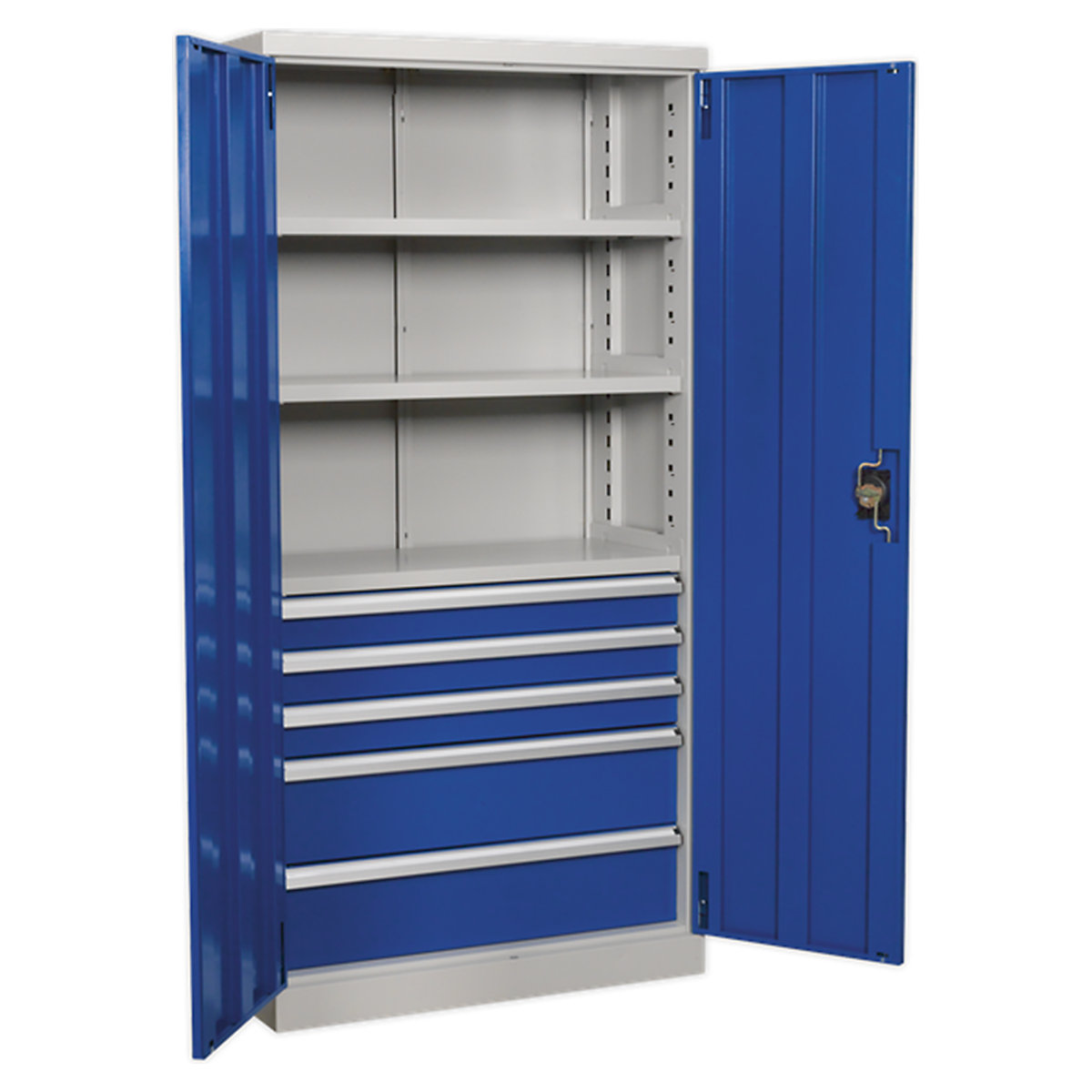 Sealey Industrial Cabinets, Sealey Industrial Cabinets, Sealey Industrial Cabinet | 5 Drawers And 3 Shelves | 1800mm | 150kg UDH Per Shelf And 75kg UDH Per Drawer-3