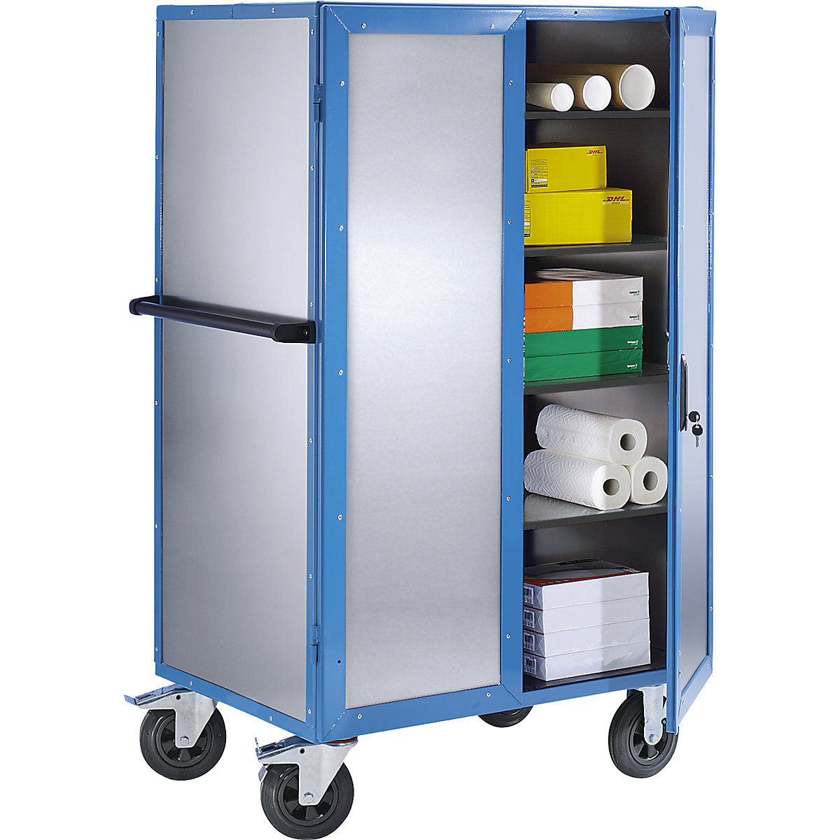 Cupboard trolley, LxWxH 1050 x 740 x 1785 mm – eurokraft pro (Product illustration 2)-1