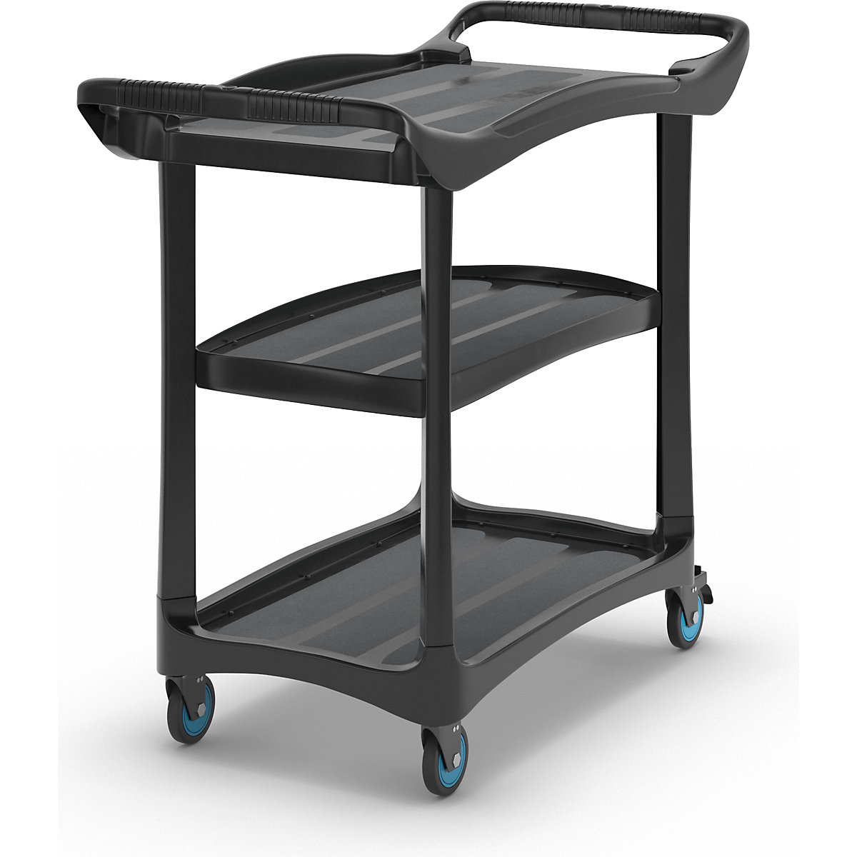 Serving trolley with 3 shelves