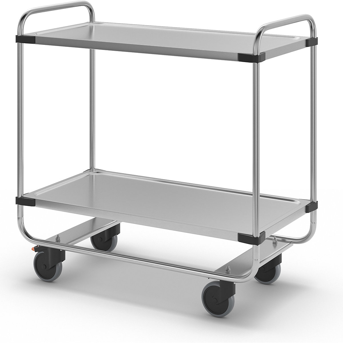 Stainless steel serving trolley, assembled (Product illustration 9)-8