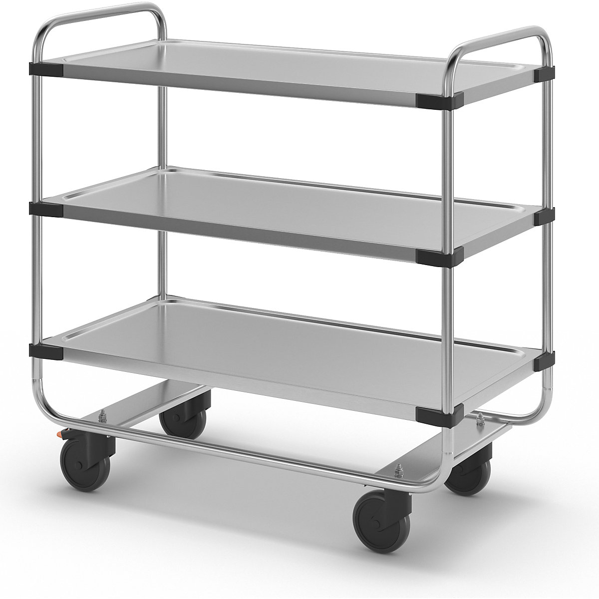 Stainless steel serving trolley, assembled (Product illustration 7)-6