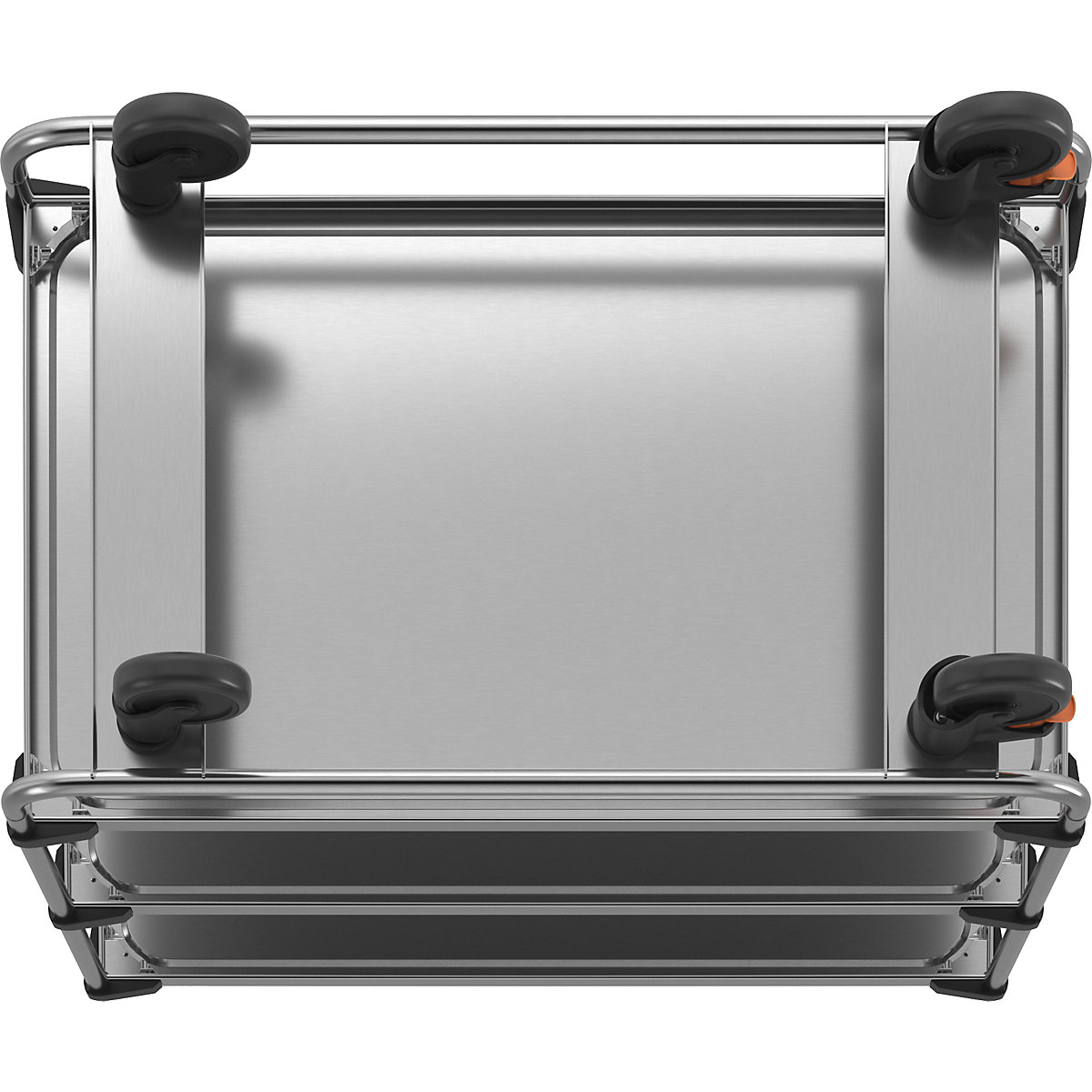 Stainless steel serving trolley, assembled (Product illustration 13)-12