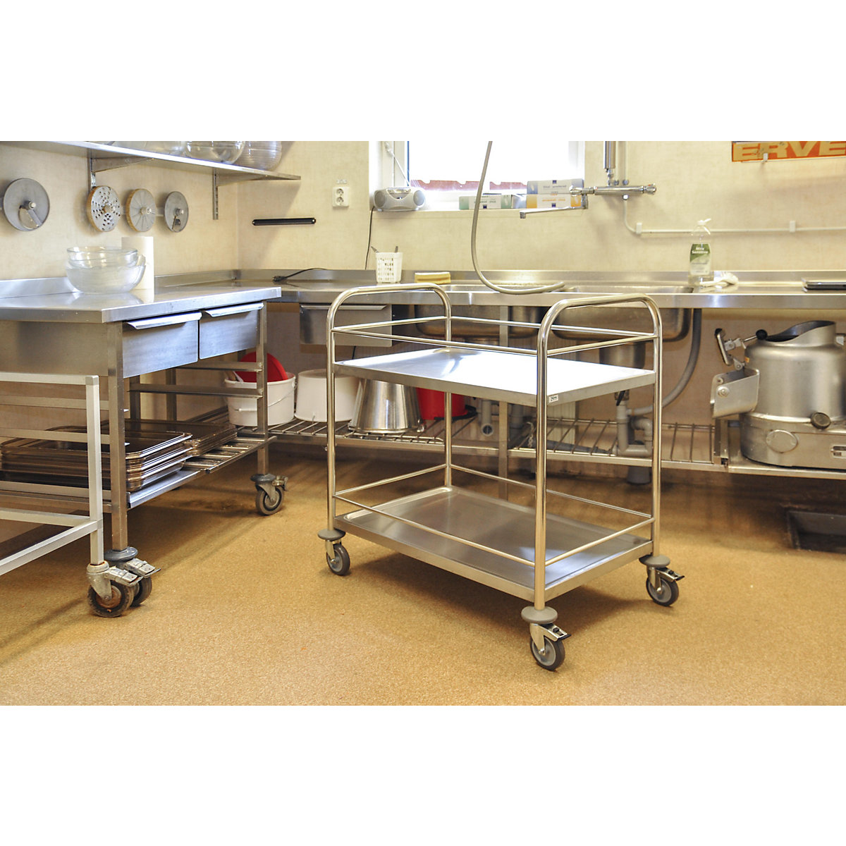 Stainless steel serving trolley – Kongamek (Product illustration 20)-19