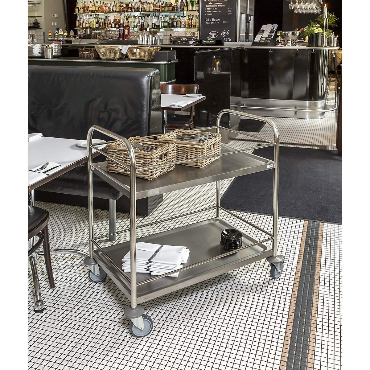 Stainless steel serving trolley – Kongamek (Product illustration 21)-20