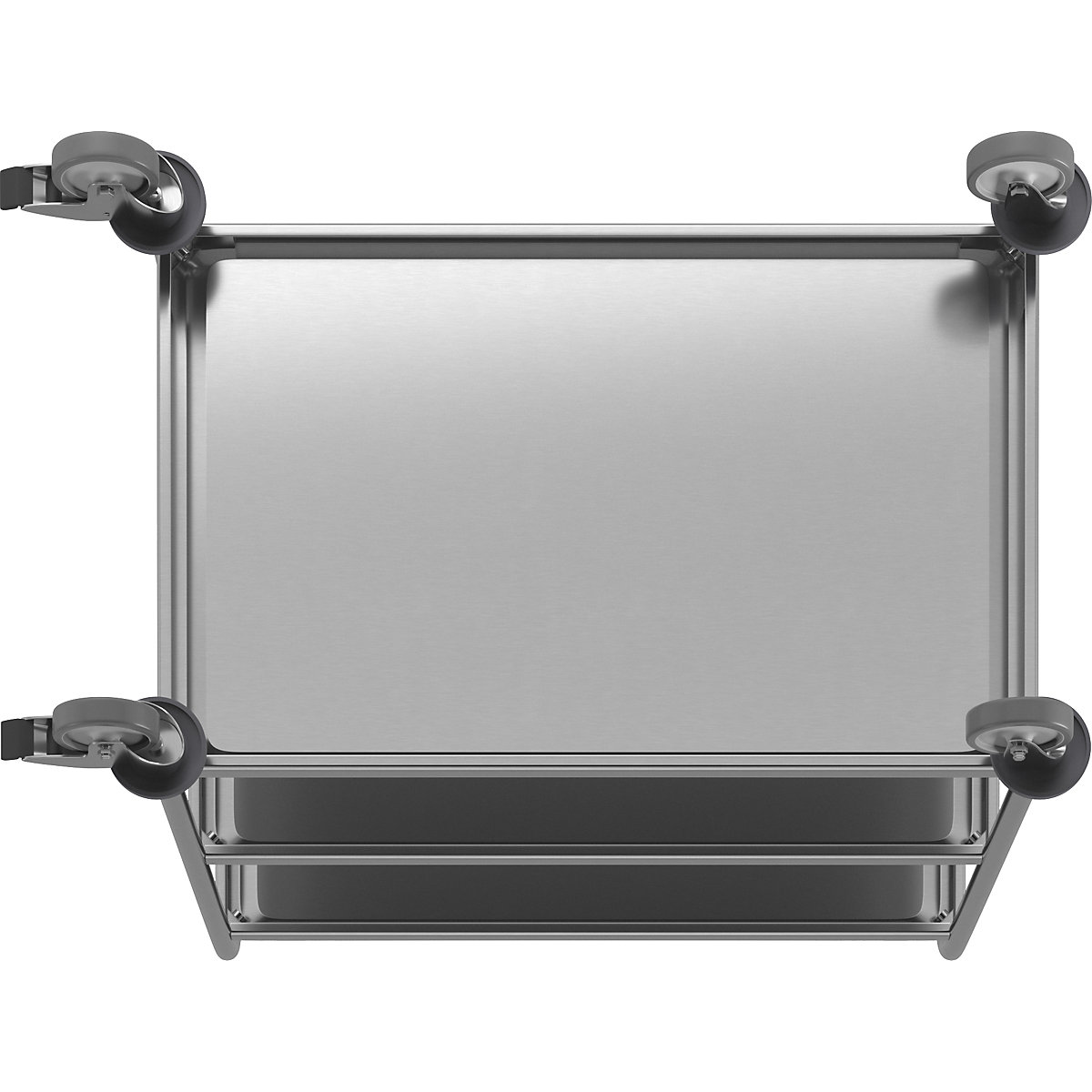 Stainless steel serving trolley – Kongamek (Product illustration 5)-4