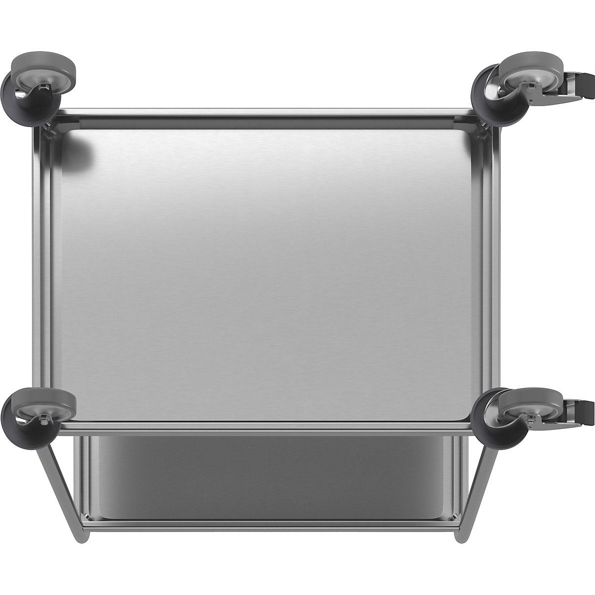 Stainless steel serving trolley – Kongamek (Product illustration 2)-1