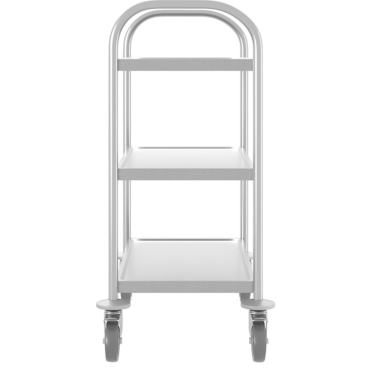 Stainless steel serving trolley – eurokraft basic (Product illustration 10)-9