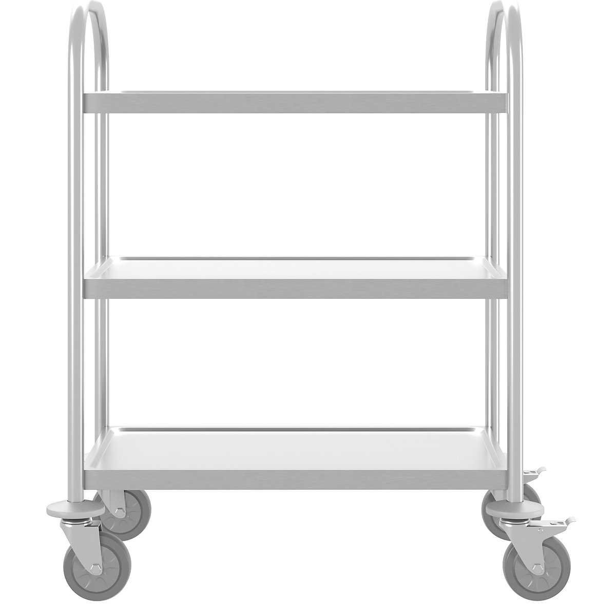 Stainless steel serving trolley – eurokraft basic (Product illustration 7)-6