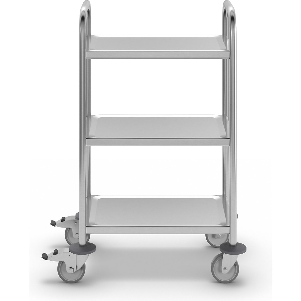 Stainless steel serving trolley – eurokraft basic (Product illustration 8)-7
