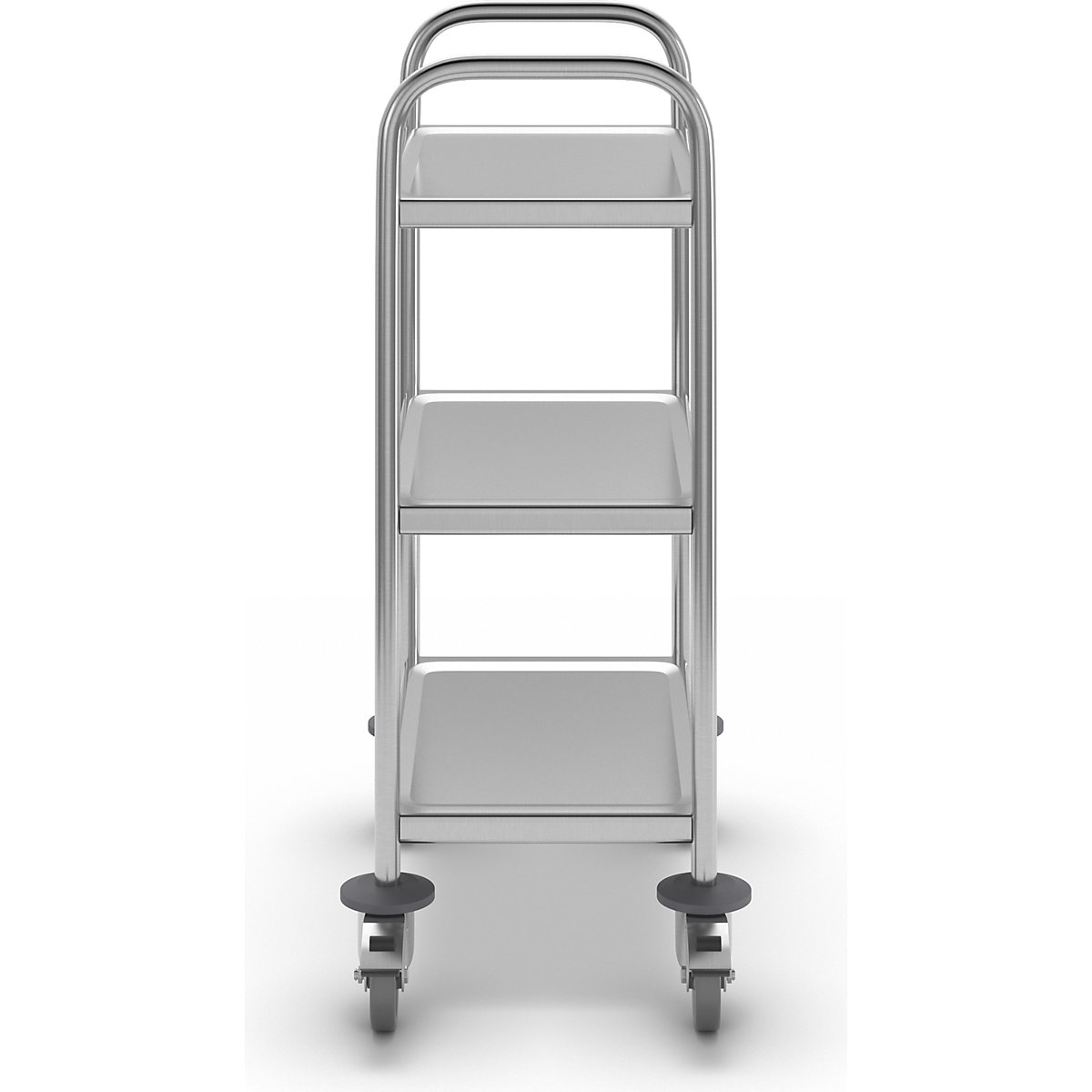 Stainless steel serving trolley – eurokraft basic (Product illustration 9)-8