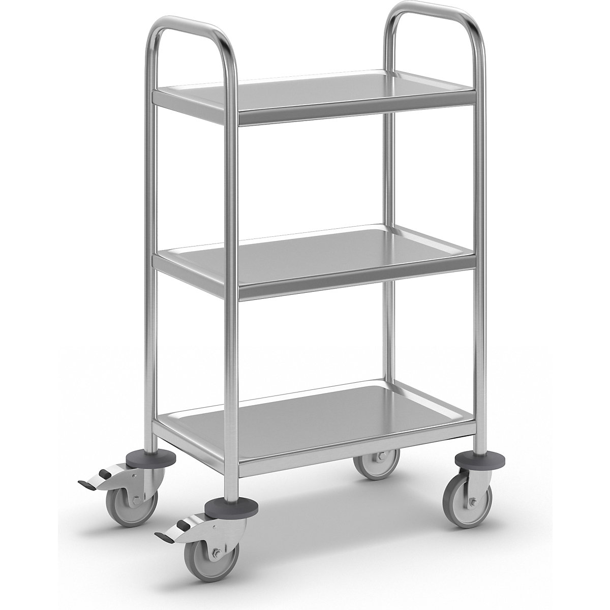 Stainless steel serving trolley – eurokraft basic