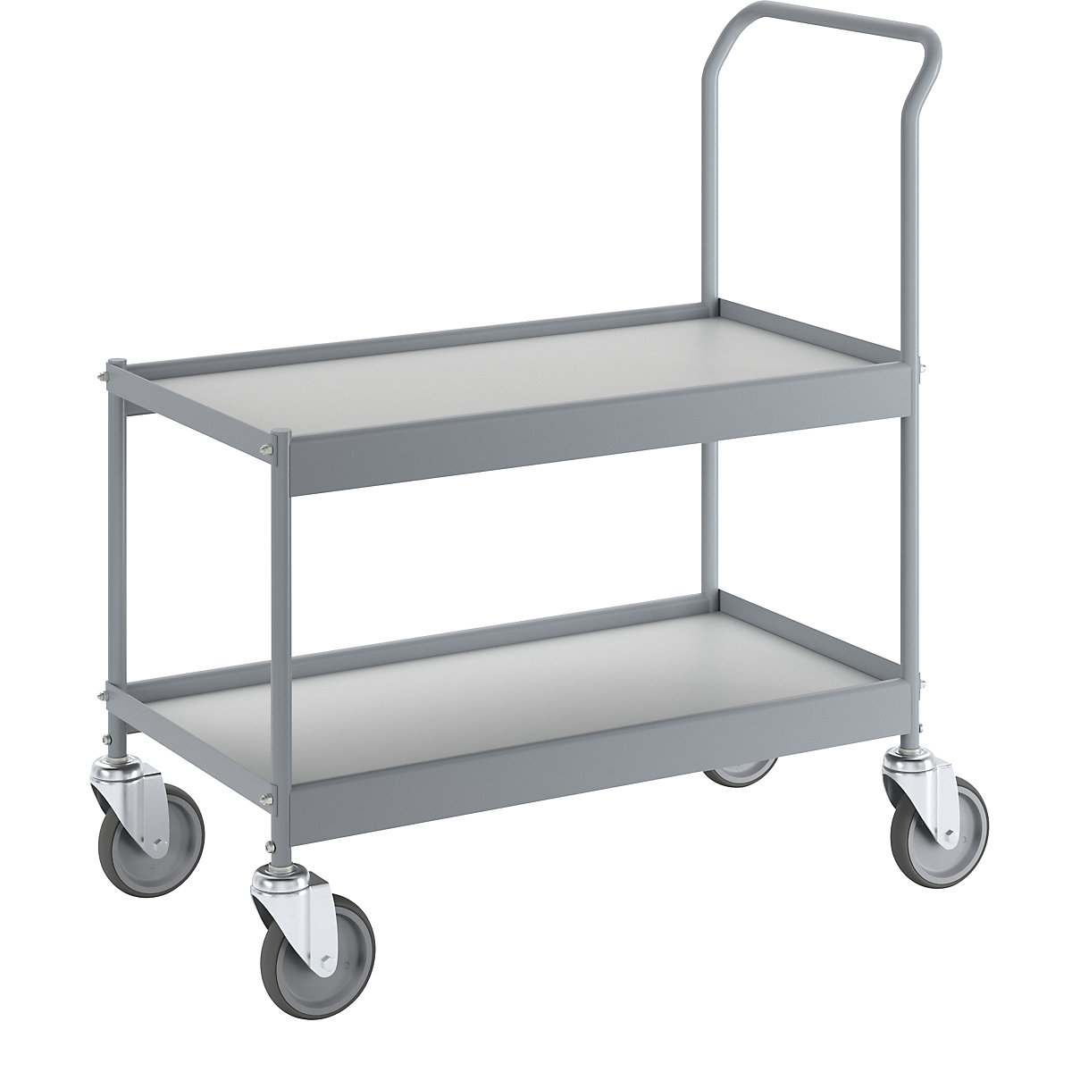 Table trolley, max. load 150 kg on 2 shelves, LxW 790 x 425 mm, 4 swivel castors-1