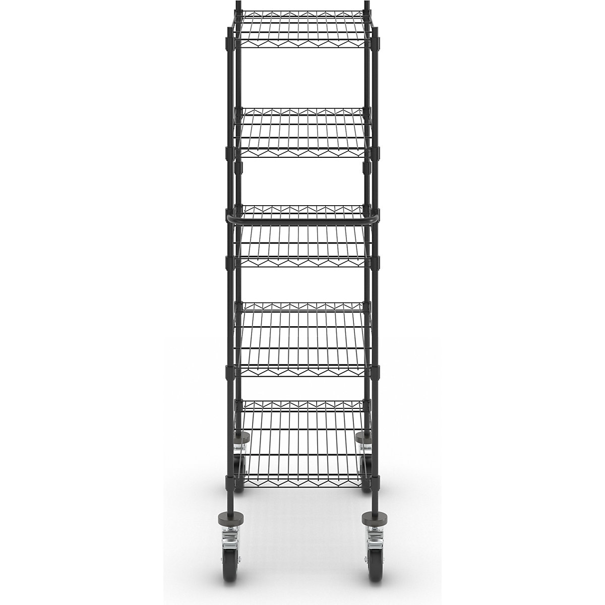 Wire mesh table trolley, black (Product illustration 3)-2