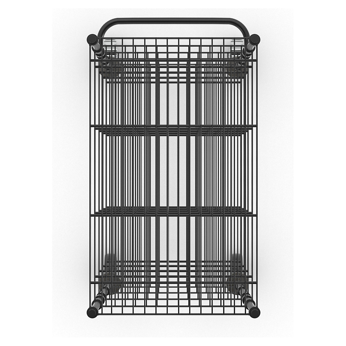 Wire mesh table trolley, black (Product illustration 5)-4