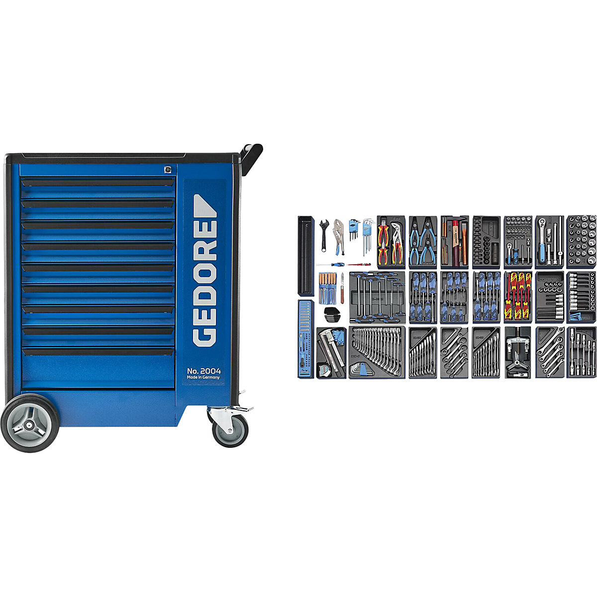 Tool trolley 2004, fully equipped – GEDORE (Product illustration 3)-2