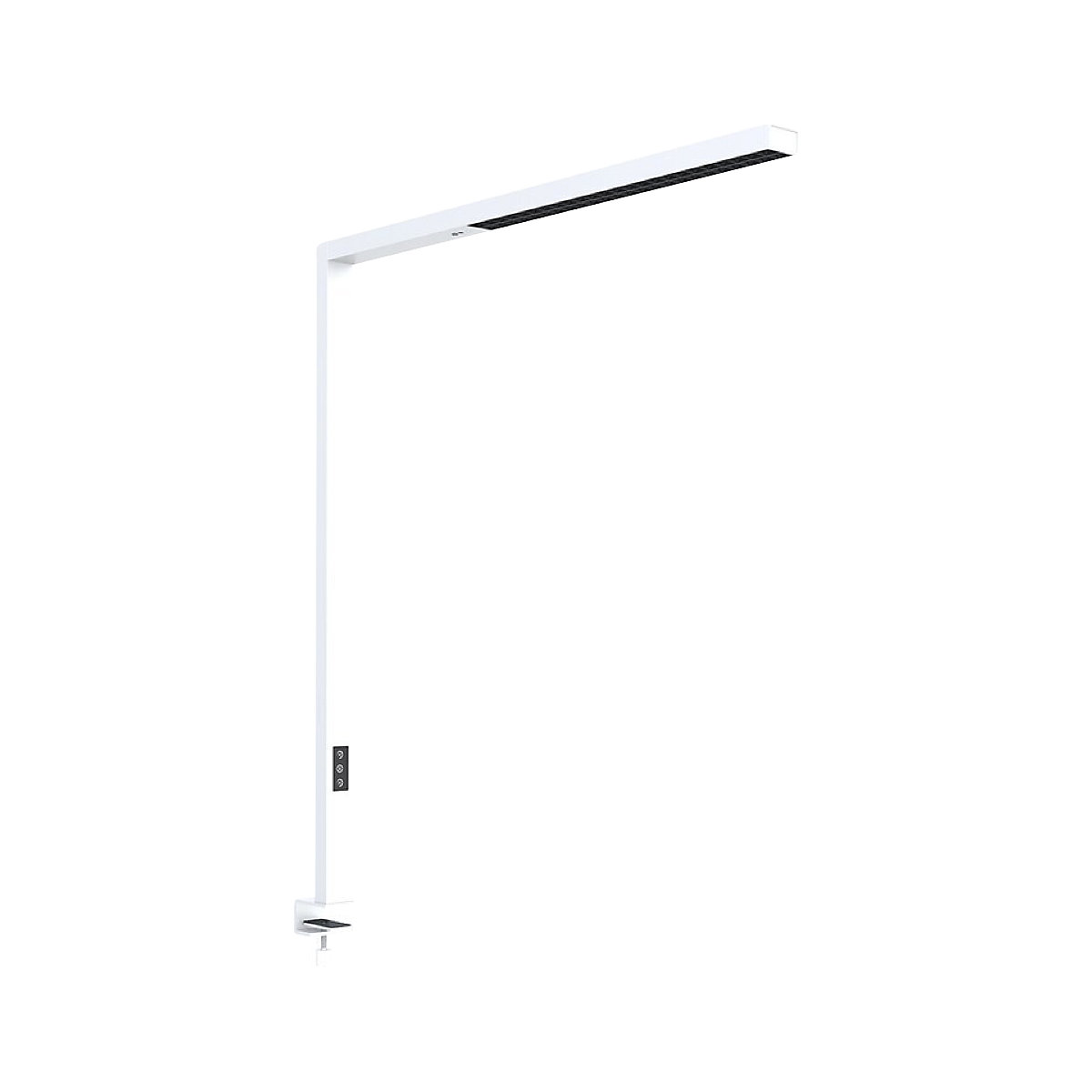 Lampa stołowa LED Linus, z zaciskiem stołowym, biała-0