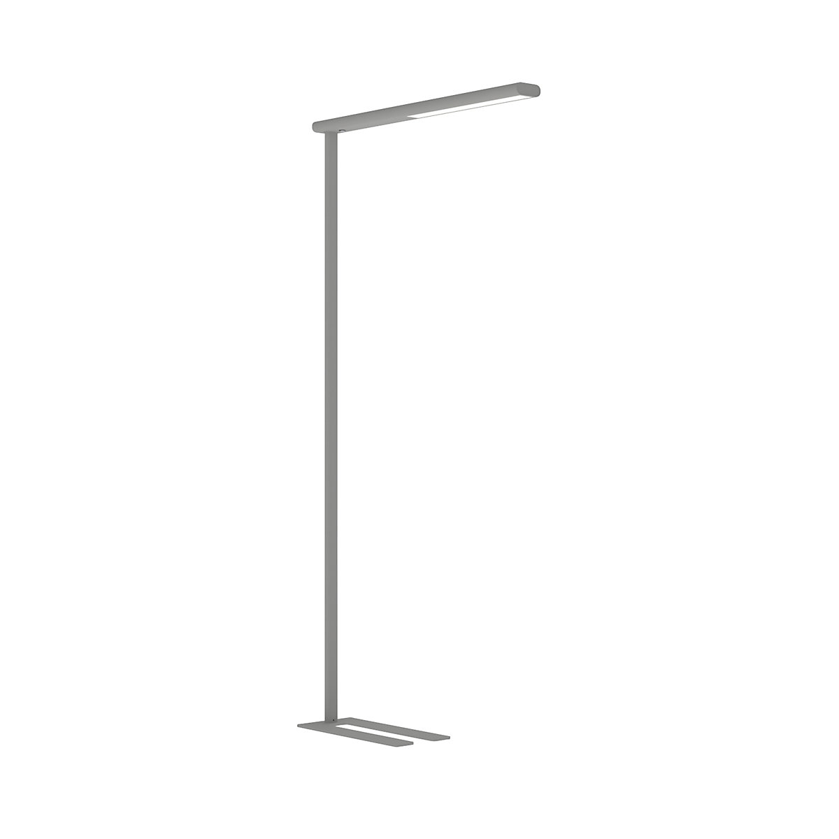 Lampa stojąca LED MAULjet – MAUL, wys. 1950 mm, z regulacją oświetlenia, białe aluminium RAL 9006-0