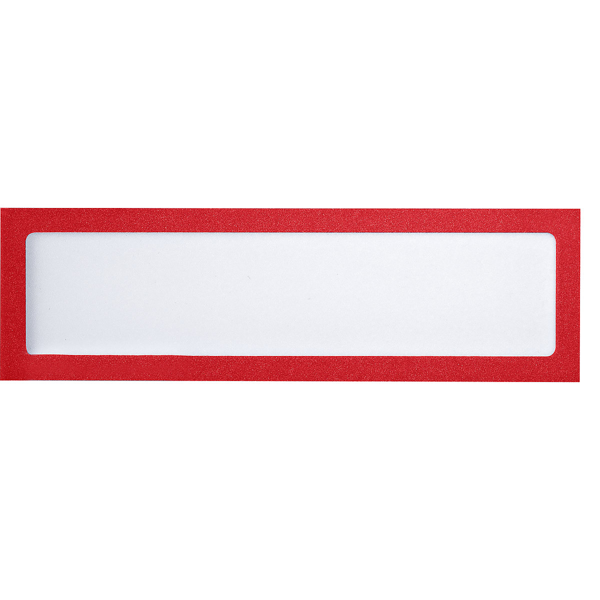 Magnetyczna kieszeń informacyjna – eurokraft basic, do opisywania, DIN A4 w pionie / DIN A5 w poziomie, 225 x 60 mm, ramka czerwona, opak. 10 szt.-0