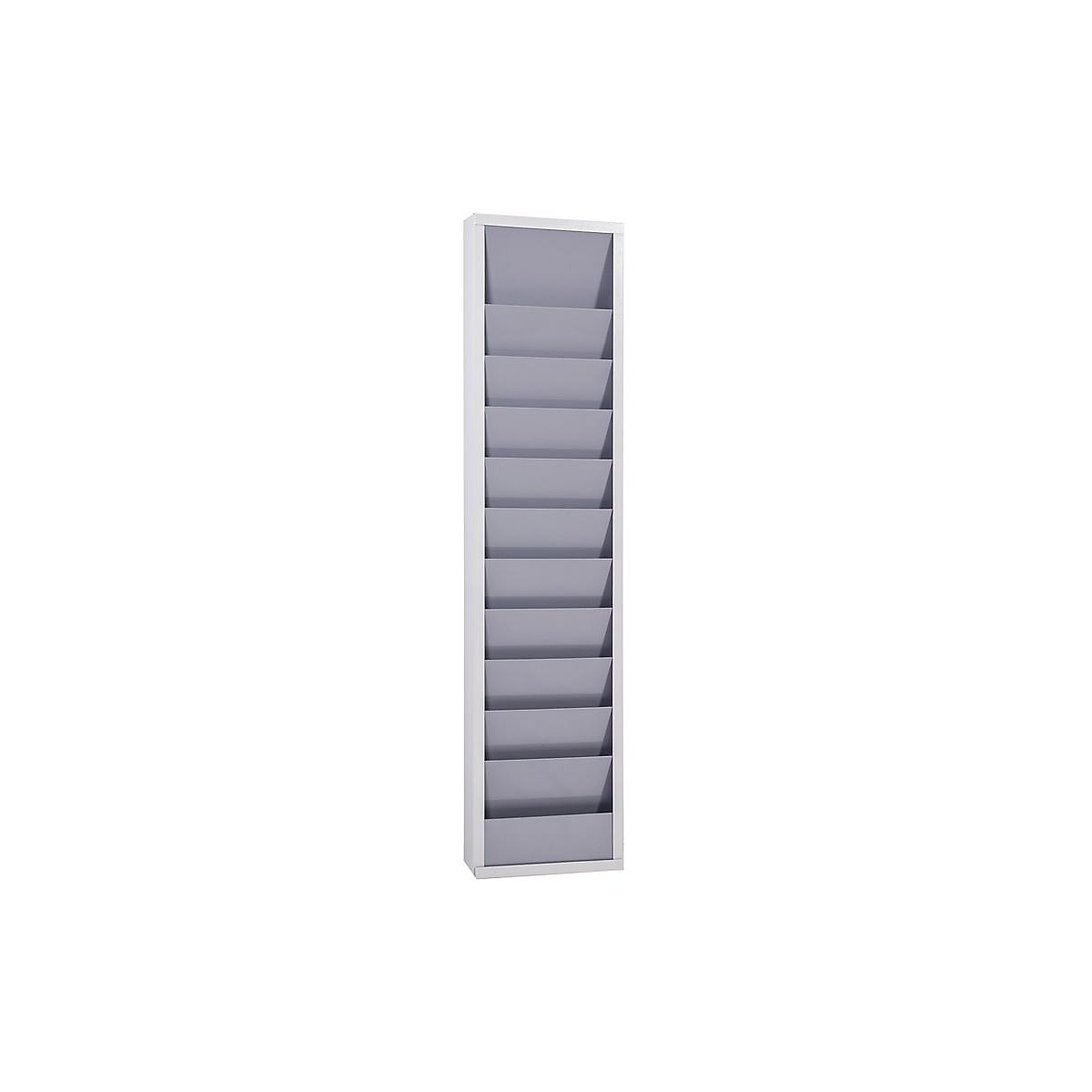 Tablica do planowania, z 10 kieszeniami – EICHNER, jednoszeregowa, wys. x szer. x głęb. 1280 x 315 x 74 mm, szara-0
