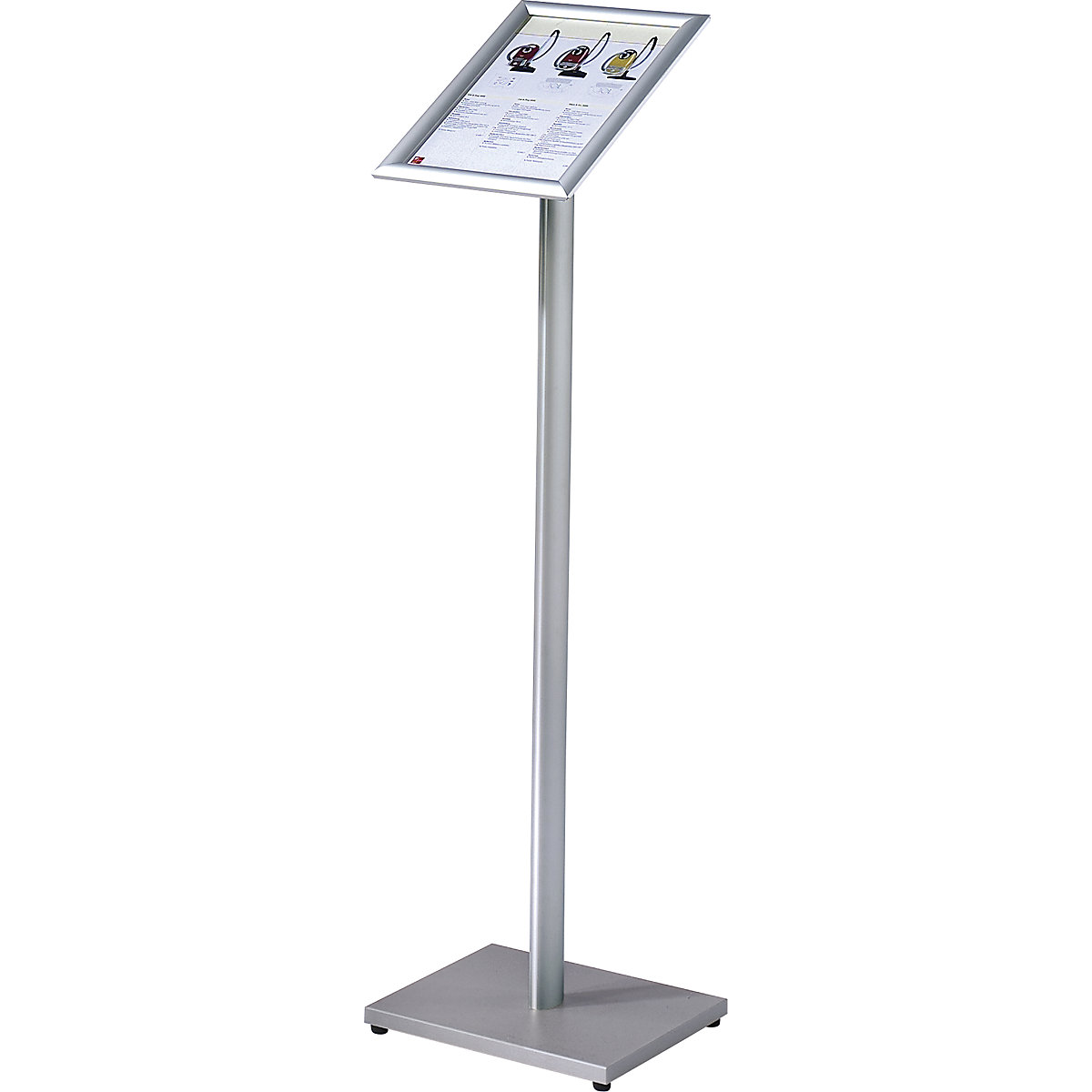 EUROKRAFTbasic – Stojak informacyjny, wys. w formacie poziomym 1060 mm / wys. w formacie pionowym 1080 mm, do formatu DIN A4