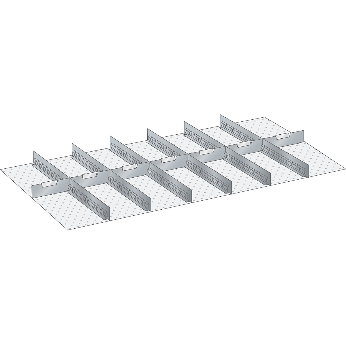 LISTA – Ścianka działowa, do wym. szafy 1431 x 725 mm, do szuflad o wys. 200 mm