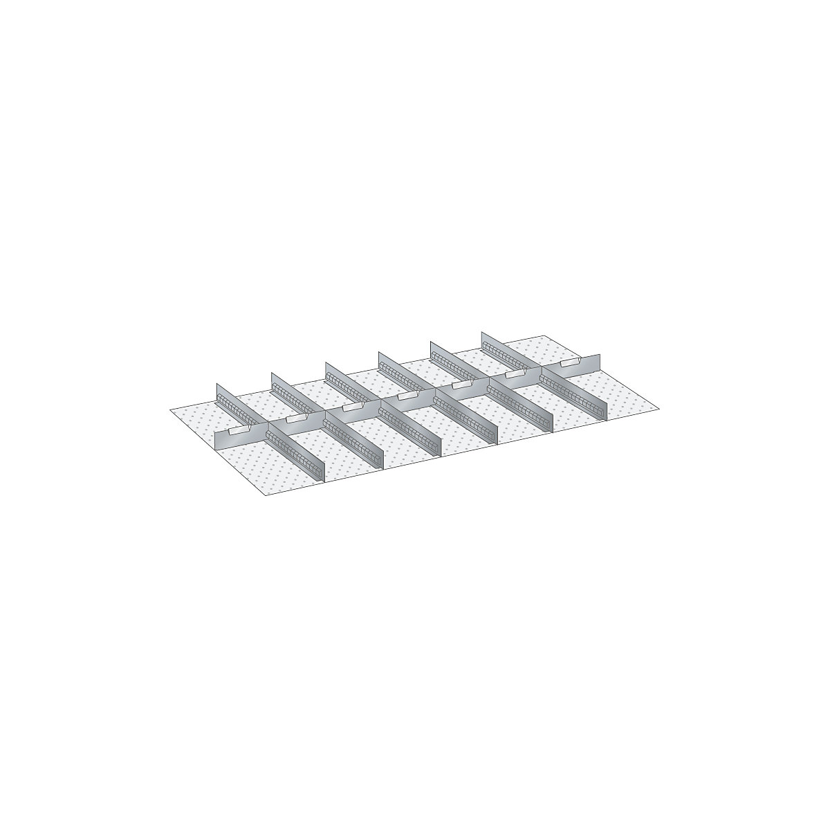 LISTA – Ścianka działowa, do wym. szafy 1431 x 725 mm, do szuflad o wys. 100 mm