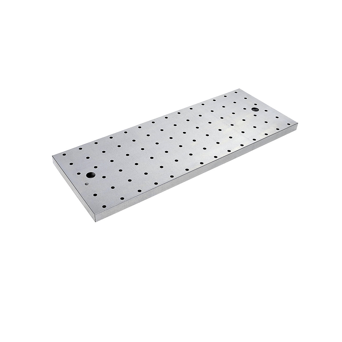 Ruszt z blachy perforowanej – eurokraft pro, ocynkowanie, szer. x głęb. 1200 x 500 mm-0